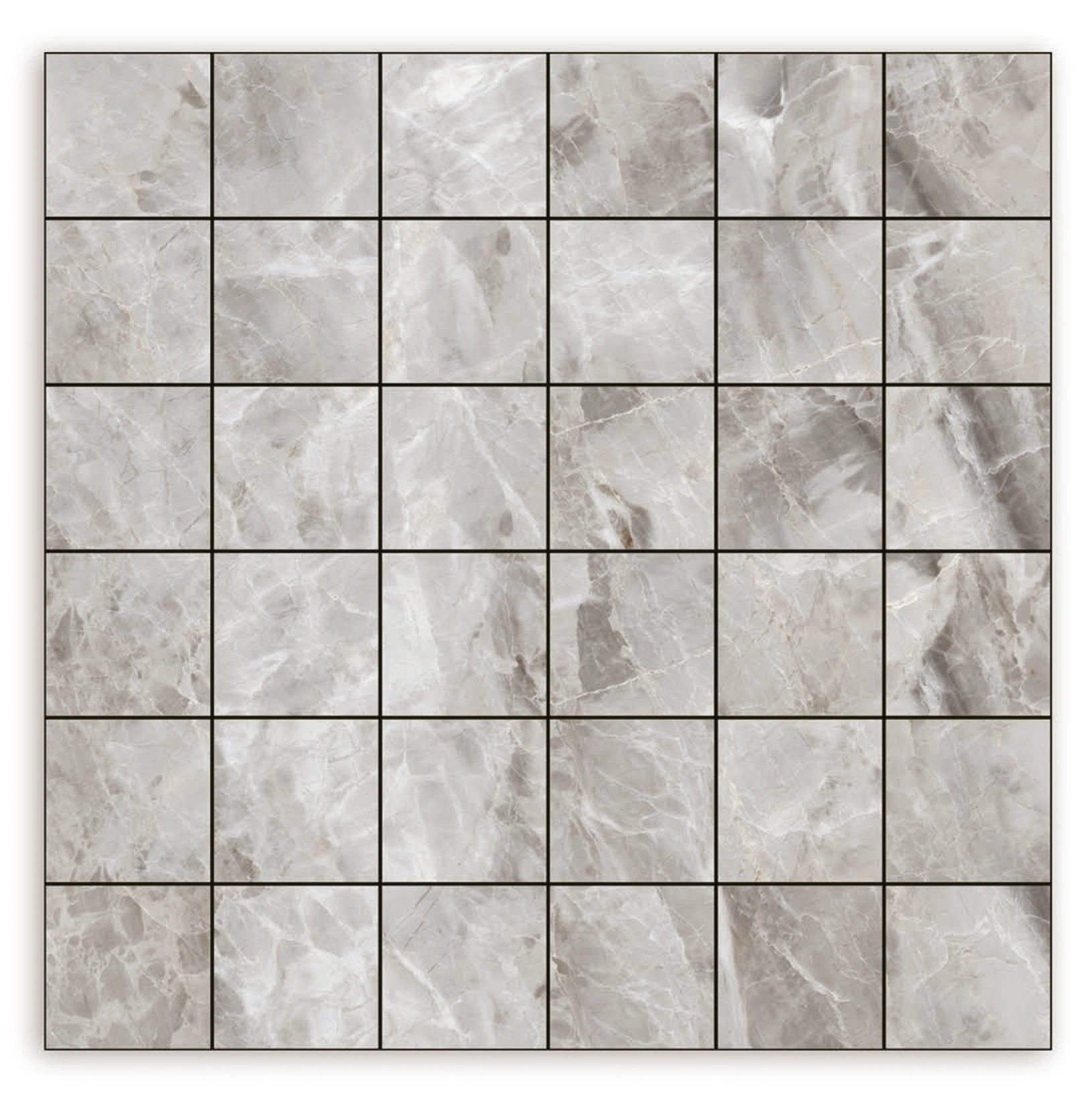 Glancēta akmens mozaīka, 30x30 cm, NEO CESENA GREY