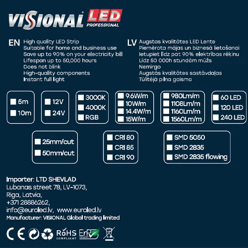 LED лента DMX бегущая 2835, 3000K, IP20, 24V, 10W