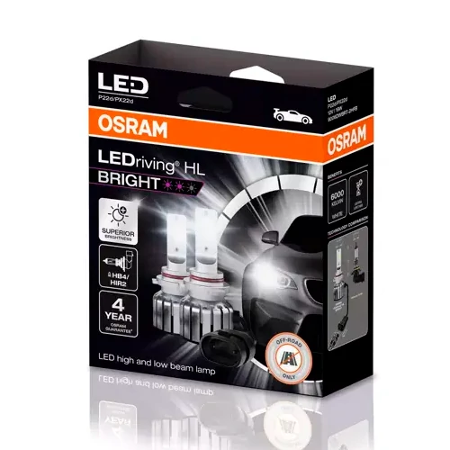 LED spuldzes HB4/HIR2, 19W, 6000K, 12V, LEDriving HL BRIGHT sērija
