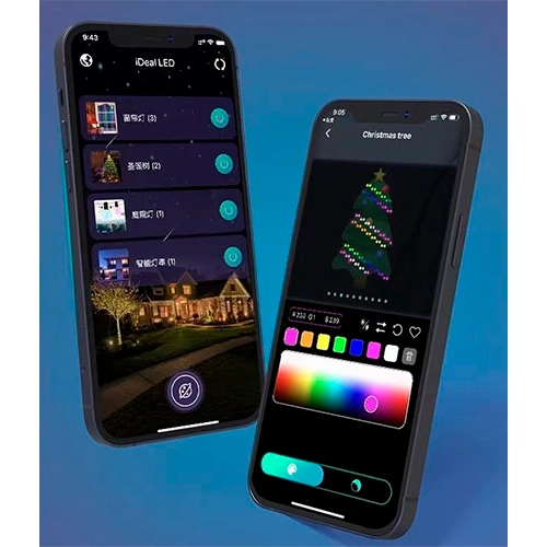 LED Ziemassvētku virtene ar pulti un SMART vadību, 10m, daudzkrāsaina, USB 5V, IP44, 100LED