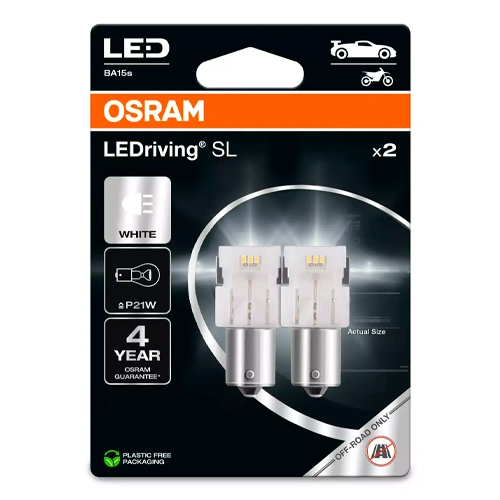 LED spuldzes P21W, 12V, 1W, 6000K, LEDriving SL sērija