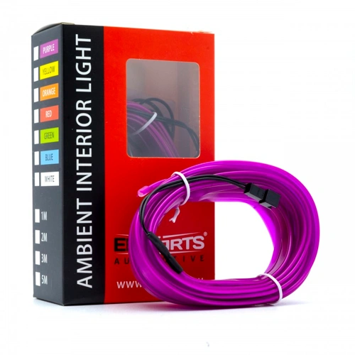 Auto salona apgaismojuma LED lente, 5m, lilā, 12V, EPAL5M