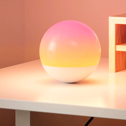 LED galda lampa, naktslampa - bumbiņa CANDY, 2W, RGB, IP20, Ø12cm