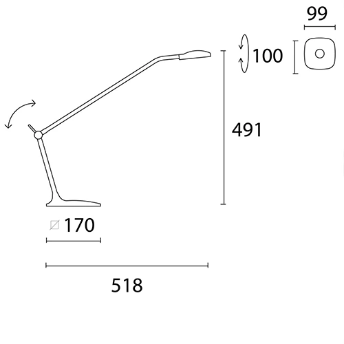 LED Настольная лампа QUEEN, 8.3W, 3000K, 284Lm