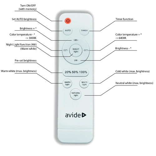 LED Потолочный светильник с пультом Oyster Pandora, 48Вт, CCT, 3100Лм, IP20