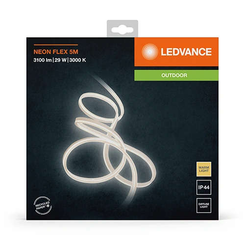 Неоновая LED лента 5m, 5.8W/m, 3000K, IP44