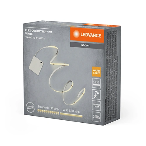 LED лента на батарейках, 2m, 3.3W, 3000K, IP20