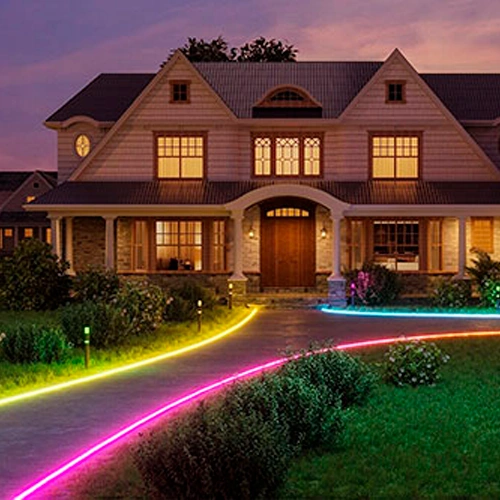 LED Neona daudzkrāsaina lente, 10W/m, Ø 20mm, IP67