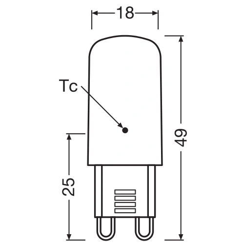 LED Dimmējama spuldze G9, 3W, 2700K, 320Lm, 300°