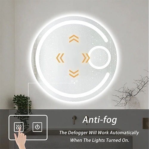 Spogulis ar LED apgaismojumu, 70 cm, 24W, Silti - neitrāli - auksti balts, IP44