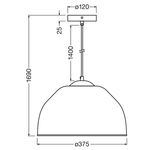Piekaramā lampa, excl. E27, max 9W, IP20, Decor Camel Bell