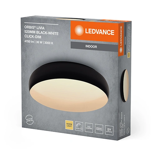 LED Griestu lampa, plafons, 36W, 3000K, 4700Lm, IP20, Orbis Livia