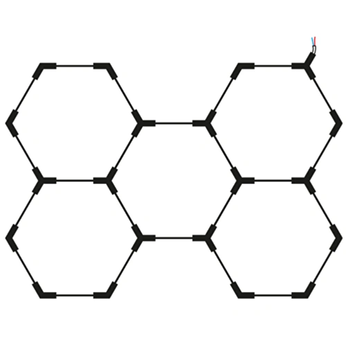 Hexagon gaismekļu komplekts, 5 gab., ar aksesuāriem, 192W, 6000K, IP20, 23040 Lm