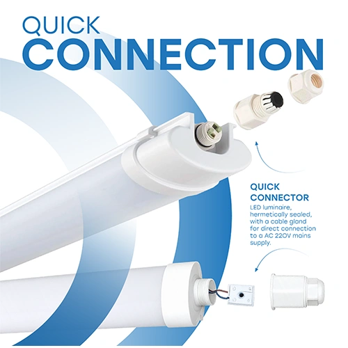 LED Mitrumizturīgs 70W lineārais gaismeklis ar PHILIPS diodēm 150cm, 4000K