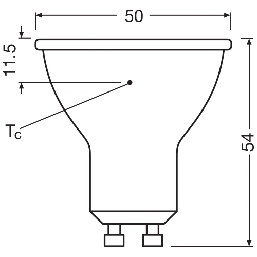 LED Spuldze GU10, 6.1W, 3000K, 575Lm, 36°