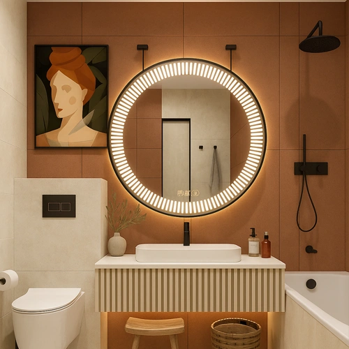 LED зеркало с функцией подогрева STELLARA, Ø 80 cm, 2700-6500K, 26W, 2904Lm, IP44