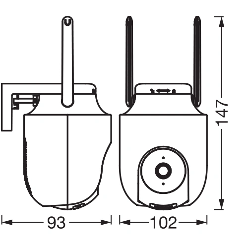 Умная камера видеонаблюдения, аудиосвязь, сирена, SMART+ WIFI OUTDOOR CAMERA 360