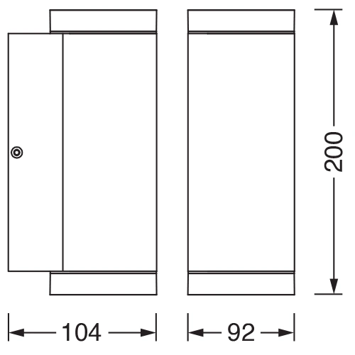 Fasādes gaismeklis, excl. 2xGU10, max 2x35W, IP44, IK03, ENDURA BEAM