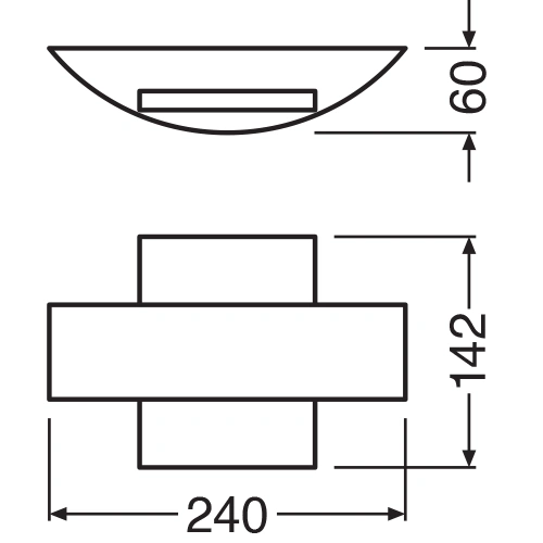 Āra fasādes gaismeklis 10.5W, 3000K, 1150Lm, IP44, ENDURA STYLE SHIELD