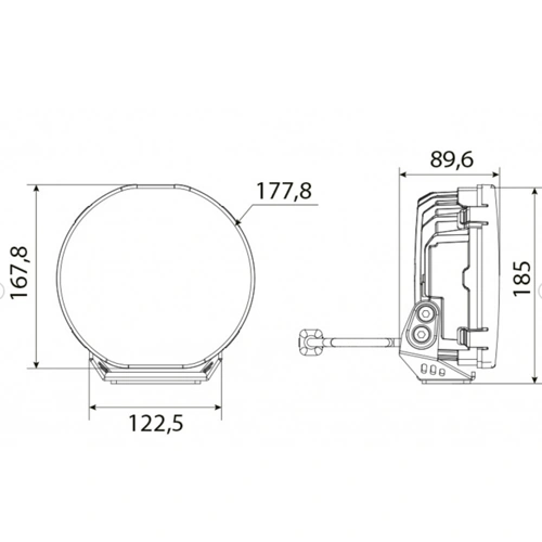 Papildu auto tālās gaismas lukturis 12-48V, 6700Lm, 5700K, IP67, Fury 7"