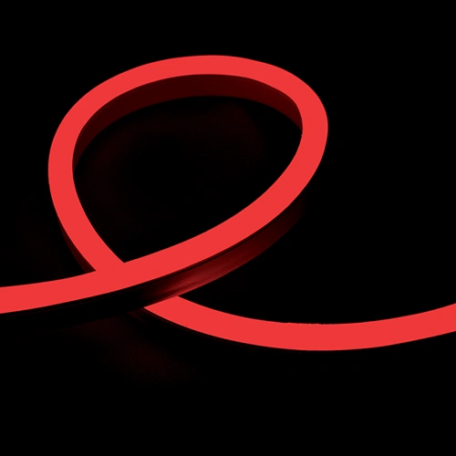 LED Neona lente 12V, sarkana, IP67, 5m, 6x12mm, NEON FLEX