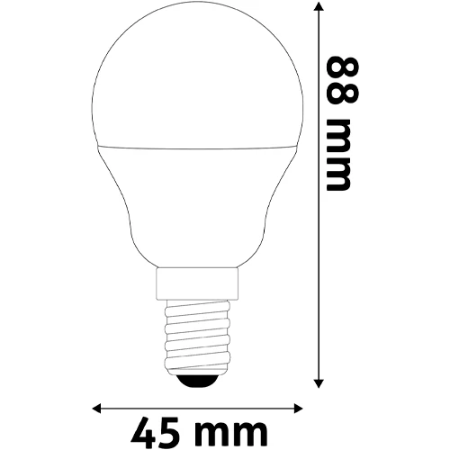 LED Многоцветная лампа с пультом E14, G45, 4.9W, 470lm, 3000K+RGB