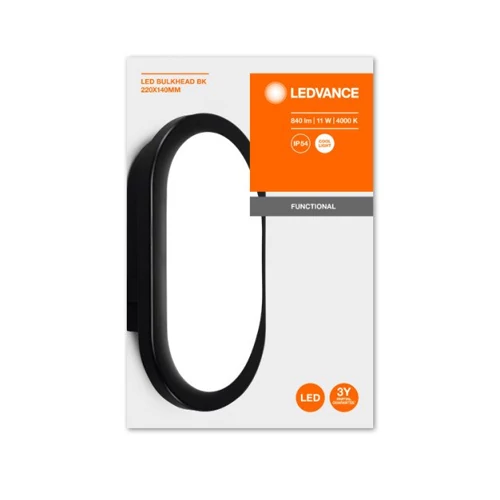 Fasādes gaismeklis 11W, 4000K, IP54 LED BULKHEAD