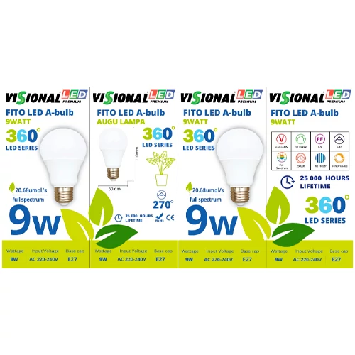 LED Fito spuldze priekš augiem 9W