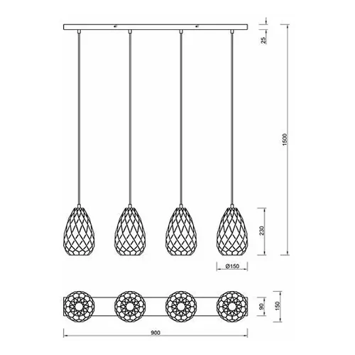 Piekaramā lampa ONYX