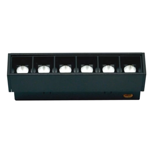 LED Magnētiskais sliežu gaismeklis GRILLE LIGHT 6W, 3000K, 113 mm, 48V