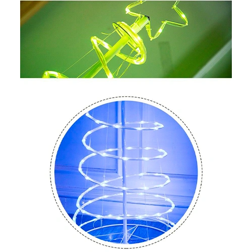 Spīdošā Ziemassvētku eglīte 1.2m, daudzkrāsaina, 4.4W, 73 LED