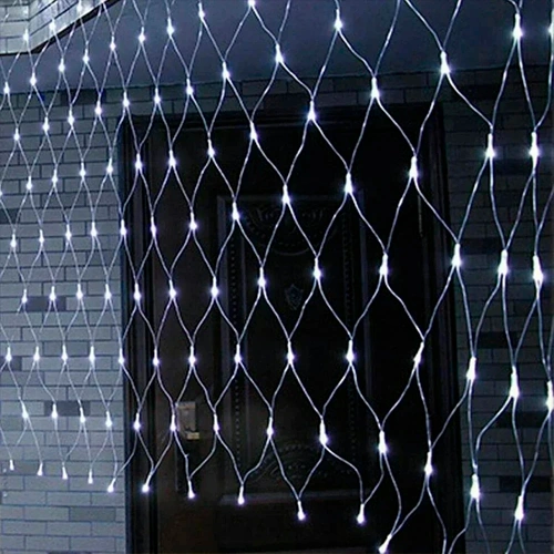 Ziemassvētku virtene - tīkls 58W, balts, 1.5x1.5m, IP44, 96LEDs