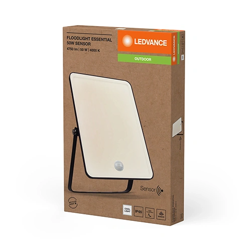 LED прожектор с сенсором, 50W, 4500Lm, 4000K, IP65, IK04, Essentials Floodlights Sensor