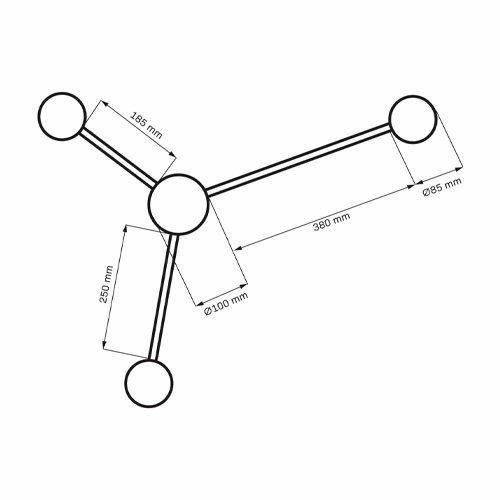 Настенная лампа JOY, 3xGX53, 3x6W, 4000K, 3x660Lm, IP20