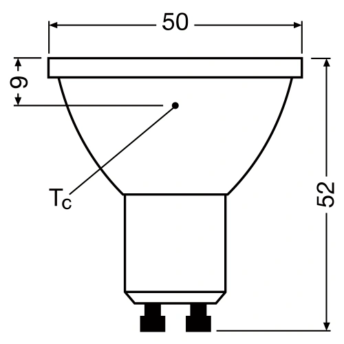 LED Spuldze GU10, 8W, 750Lm, 3000K, 36°