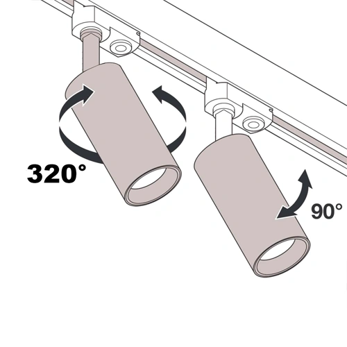 LED Рельсовый светильник IDAR, 3F, excl. GU10, max 35W, IP20