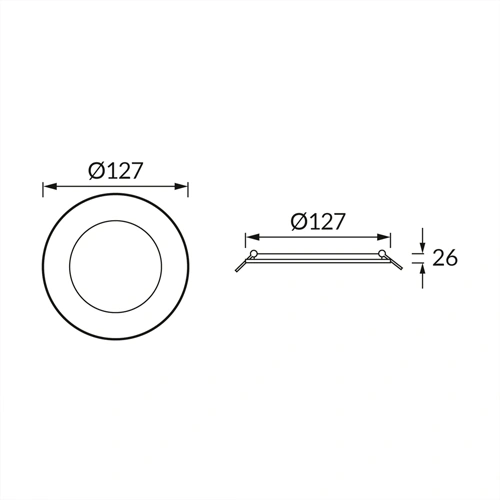 LED Iebūvējamais panelis WAFEL LED C, 9W, CCT, 1150Lm, IP54