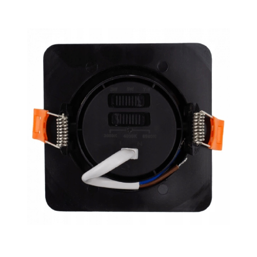 LED recessed light 3W, 5W, 7W, 3000K, 4000K, 6500K, 430 lm, 60°, black, square shape