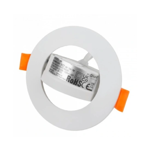 LED iebūvējams gaismeklis 3W , 5W , 7W, 3000K, 4000K, 6500K, 430 lm, 60°, balts, apaļa forma