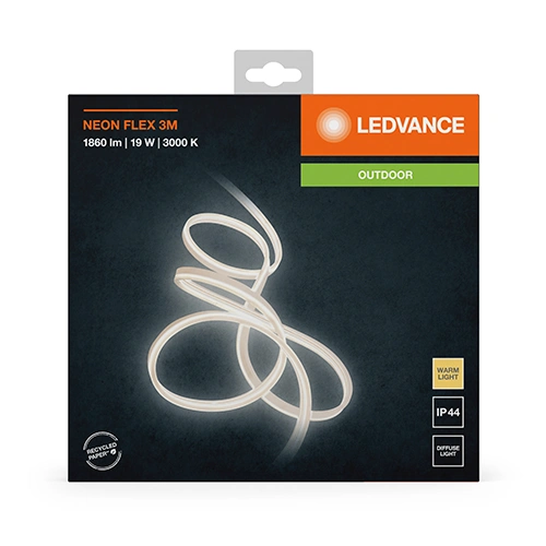 Неоновая LED лента 3m, 6.3W/m, 3000K, IP44