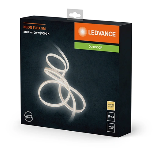 Неоновая LED лента 5m, 5.8W/m, 3000K, IP44