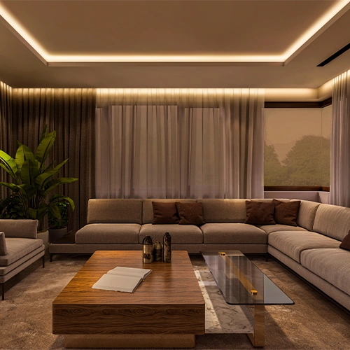 LED COB lente 5m, 4.8W/m, 3000K, IP20