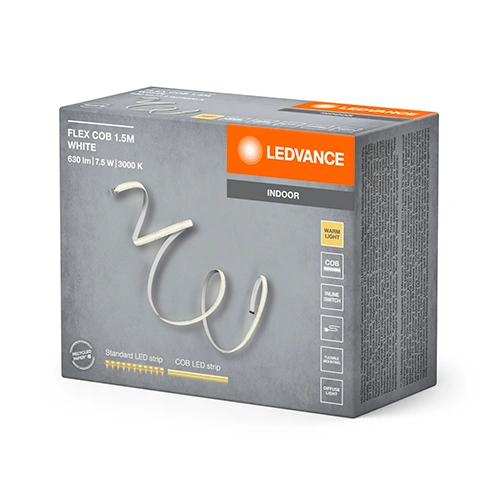 LED COB lente 1.5m, 5W/m, 3000K, IP20