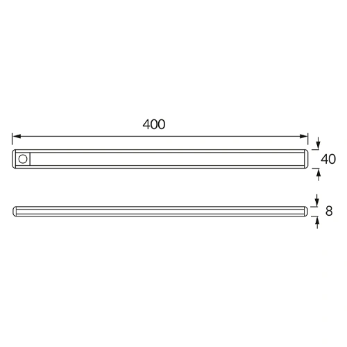 LED gaismeklis ar kustības sensoru SEWERYN, 40cm, 2.3W, 4300K, 265Lm, IP20