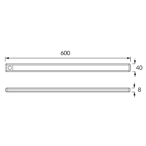 LED gaismeklis ar kustības sensoru SEWERYN, 60cm, 2.9W, 4300K, 355Lm, IP20
