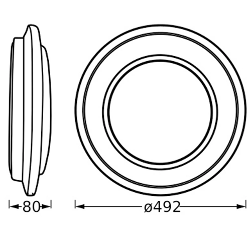 LED Потолочный светильник, плафон, 36W, 3000K, 4700Lm, IP20, Orbis Berlin