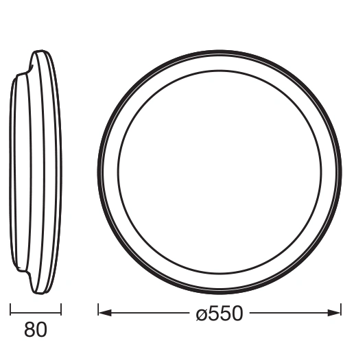 LED Потолочный светильник, плафон, 36W, 3000K, 4700Lm, IP20, Orbis Pederson