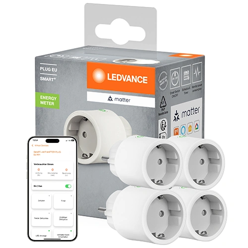 Viedā kontaktligzda 230V, IP20, 10A, SMART+ WIFI Matter spraudnis