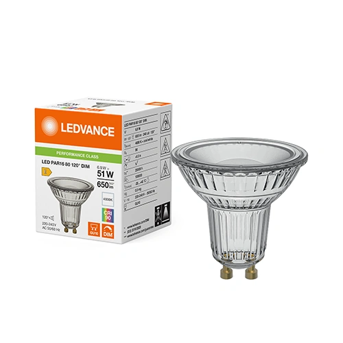 Dimmable LED bulb GU10, 6.9W, 120°, 4000K, 650Lm