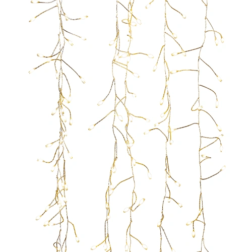 LED Ziemassvētku virtene - aizkari vara stieple, 3x3m, silti balts, 31V, IP44, 1200LED